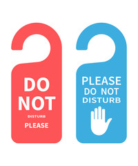 Hotel Door Hanger Tags, Messages - Please Do Not Disturb Sign.Hotel Door Hanger Tags