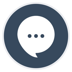 Message Icon. Speech bubble message icon. Chat icon. One of set web icons