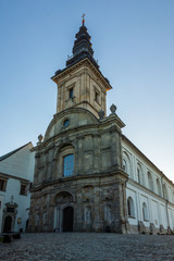 Fototapeta na wymiar Basilica and monastery on the Holy Cross (Lysa Gora) in Swietokrzyskie mountains, Poland