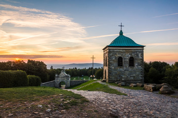 Basilica and monastery on the Holy Cross (Lysa Gora) in Swietokrzyskie mountains, Poland
