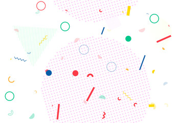 Minimal Memphis Design, Geometric Seamless Vector Cover Design. Cool Futuristic Texture Modern Flat Bauhaus. Fabric Retro Fashion Memphis Seamless Vintage Pattern Design. Cool Minimalist Background.