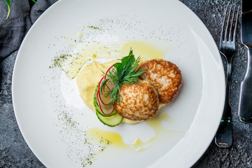 Chicken cutlets with mashed potatoes