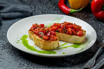 bruschetta with tomatoes