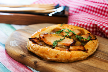 Fine pies roasted chicken, parmesan and onion chutney