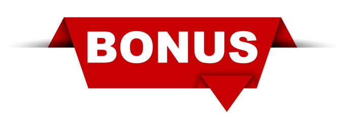 red vector banner bonus