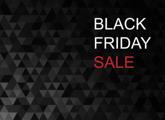 Black Friday Sale Banner with  black triangular geometric shape background