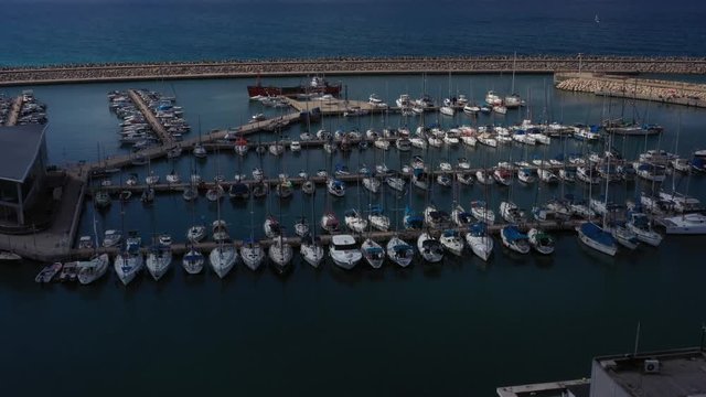 yacht in morning