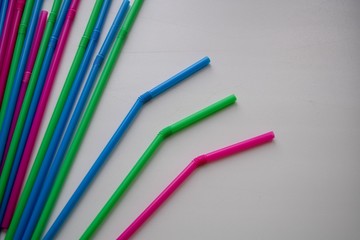 colored drinking straw