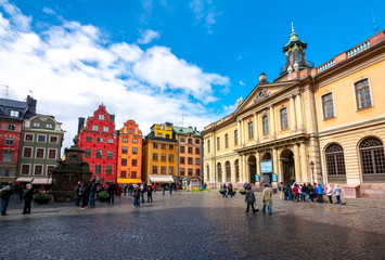 Stortorget square in Stockholm old town, Sweden