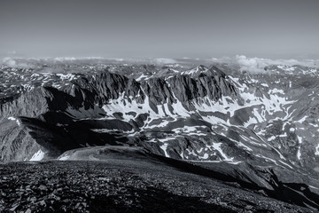 Summit view of Handies Peak, a "14er" in the Colorado Rocky Mountains, near Lake City