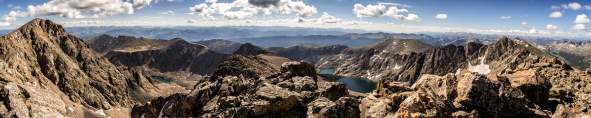 Fototapeta na wymiar Mountain lake in the Sawatch Range of the Colorado Rocky Mountains, near Vail, Colorado