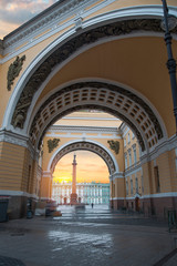 Fototapeta na wymiar winter palace in the city of St. Petersburg.