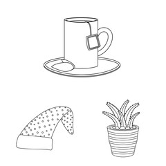 Vector design of dreams and night logo. Collection of dreams and bedroom stock vector illustration.