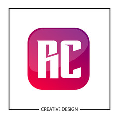 Initial Letter RC Logo Template Design Vector Illustration