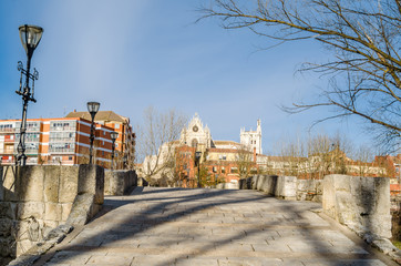 Naklejka na ściany i meble Palencia cityscape, Spain