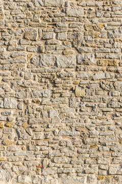 Alte Stadtmauer Sandsteinmauer mit unregelmäßig großen Steinen, Old city wall Sandstone wall with irregularly sized stones