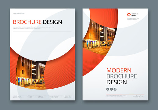 Business Report Cover Layouts with Circles