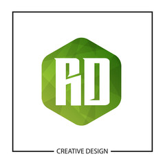 Initial Letter RD Logo Template Design Vector Illustration