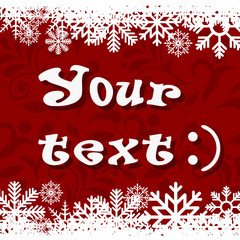 Fototapeta na wymiar Christmas background with snow for your text.