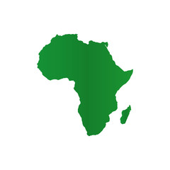 map of Africa. Green color