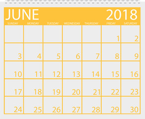 Calendar June 2018