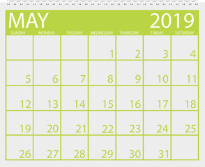 Calendar May 2019