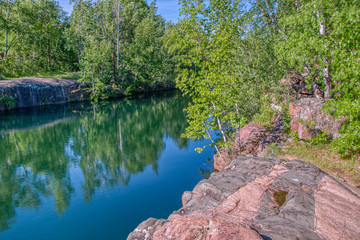 Former Quarry transformed into a City Park and popular Swimming Hole in St. Cloud, Minnesota