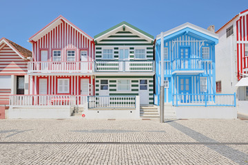  Colorful houses in Costa Nova- Aveiro, Portugal