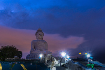 Phuket big Buddha in twilight.