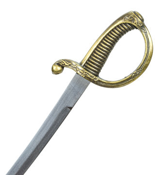 saber handle on white background