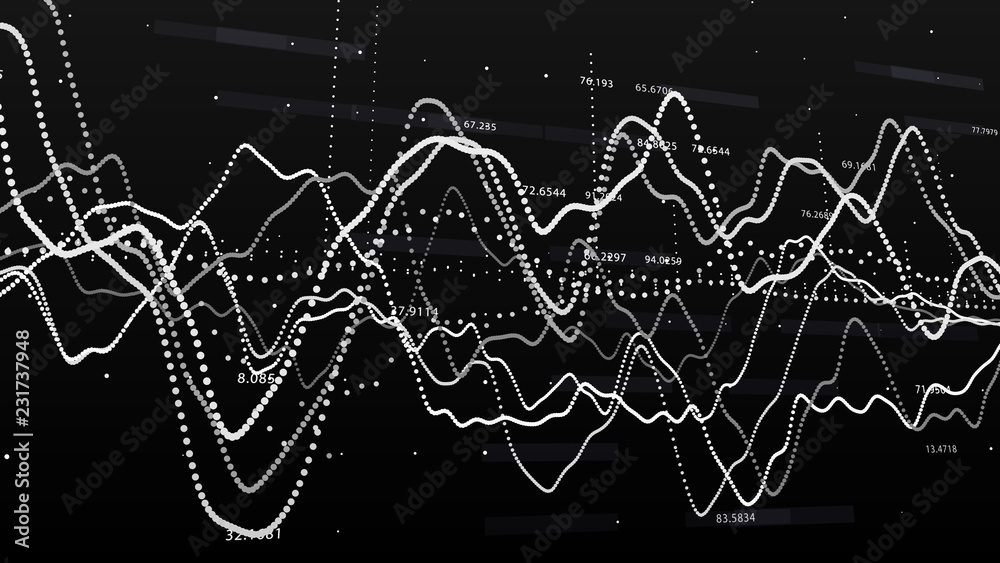 Leinwandbilder stock market graph. big data visualization. investment graph concept. 3d rendering.