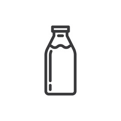 Milk bottle vector icon