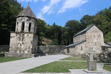 Fototapeta na wymiar Green Monastery (Chitakhevi St. George) located near the town of Borjomi in Georgia