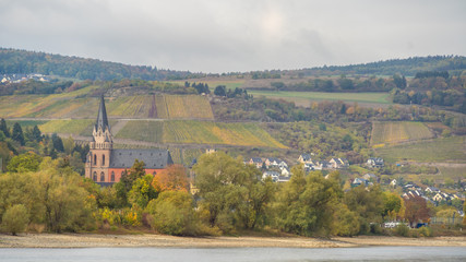 Views from Middle  Rhine River cruise in the Fall