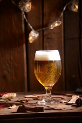 Christmas beer glass bar holiday