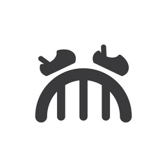 Roller coaster vector icon