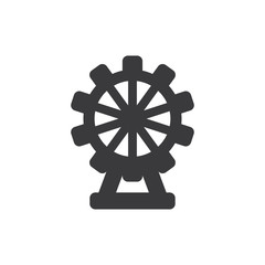 Obraz premium Ferris wheel vector icon