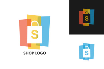Fototapeta premium Shop Logo Template Design Vector, Emblem, Design Concept, Creative Symbol, Icon