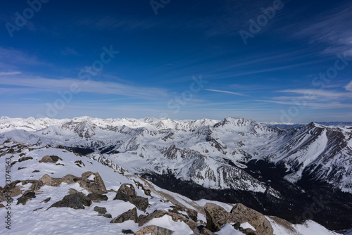 Snow Covered Colorado Rocky Mountains In Winter Stock Photo - 