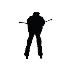 Biathlon sportsman silhouette