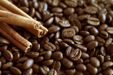 Coffee beans background.