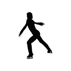 Figure skate man silhouette