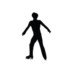 Figure skate man silhouette