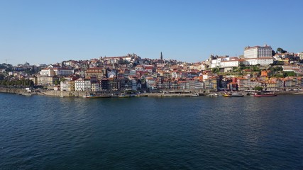 Fototapeta na wymiar cable car at the douro river of porto