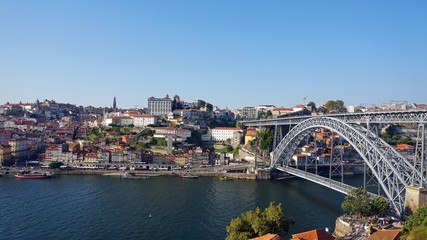 cable car at the douro river of porto