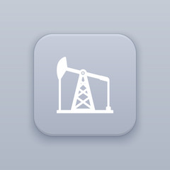 Extraction of oil, Pumping station button, best vector