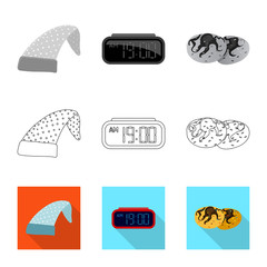 Vector illustration of dreams and night logo. Collection of dreams and bedroom stock symbol for web.