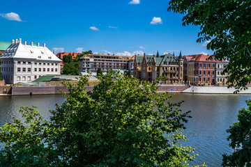 Miasto Wrocław w sloneczne lato, Polska