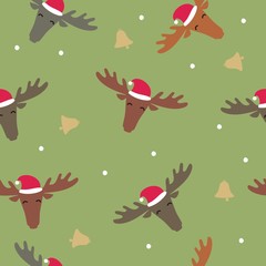 Christmas pattern with elk
