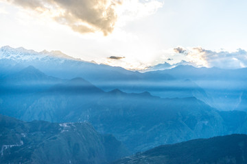 Fototapeta na wymiar Sunrise in Himalayas